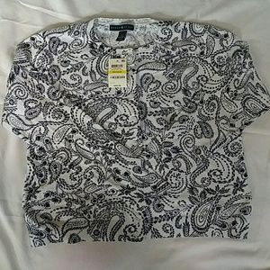 Paisley cardigan sweater